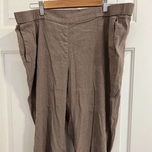 Linen crop pants with elastic waist from J. Jill